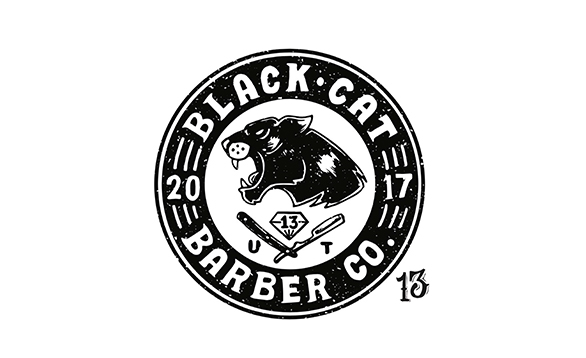 Black Cat Barber logo